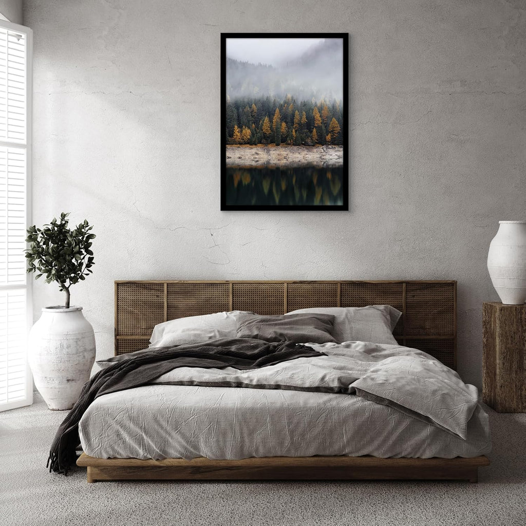 Americanflat 28x40 Poster Frame with Polished Plexiglass - Black Picture Frame - Wide Photo Frames Made of Engineered Wood for Vertical or Horizontal Wall Display - Epic Collection - Black