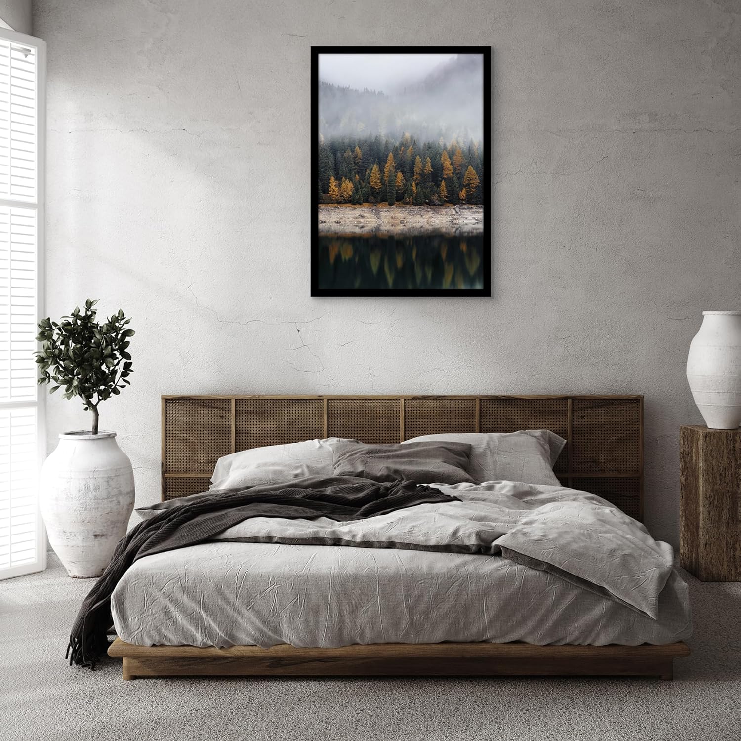 Americanflat 28x40 Poster Frame with Polished Plexiglass - Black Picture Frame - Wide Photo Frames Made of Engineered Wood for Vertical or Horizontal Wall Display - Epic Collection - Black