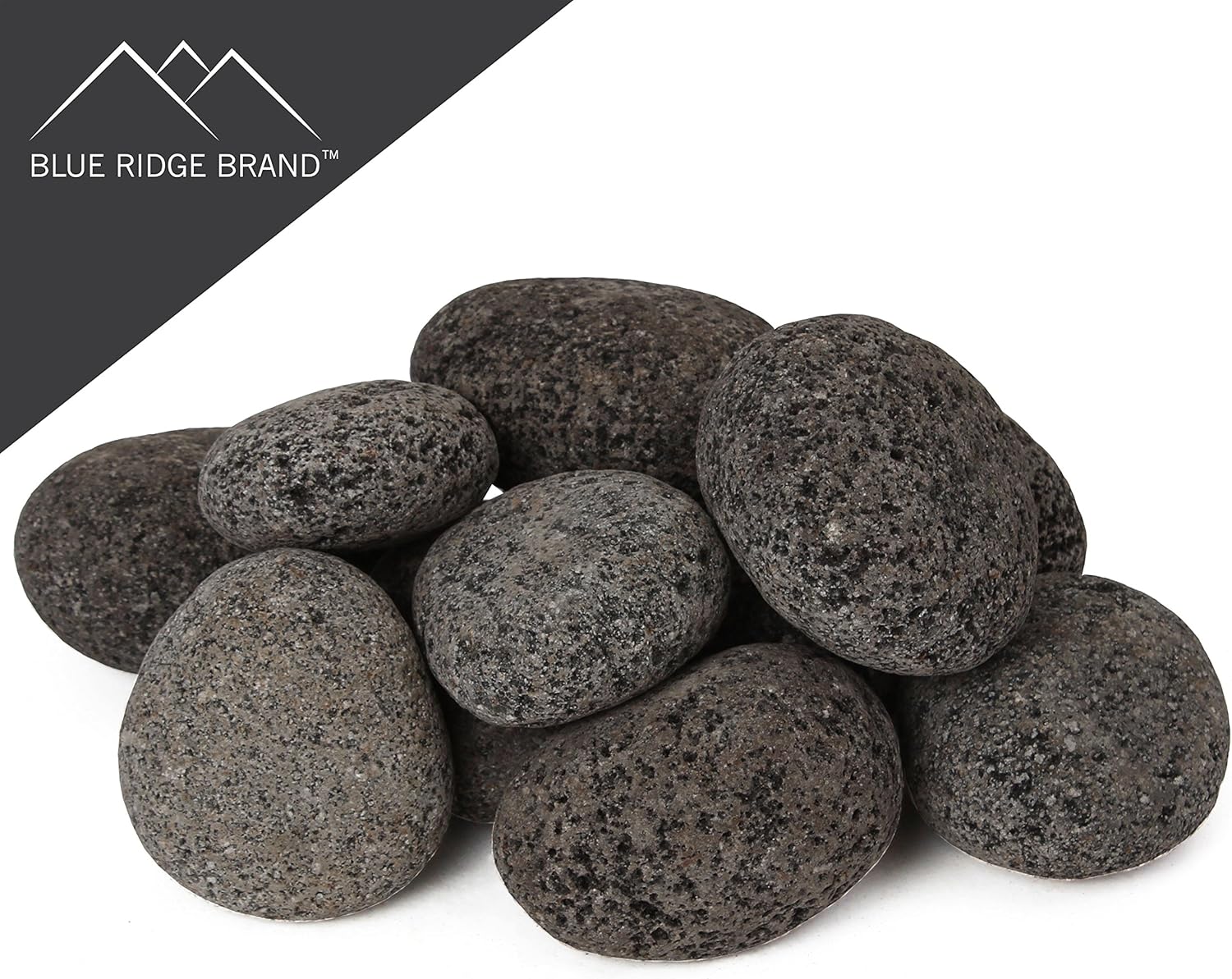 Lava Rock - 25-Pound Tumbled Lava Stones - 3" Black/Gray Lava Pebbles - Volcanic Rock - Landscaping Rocks - Large