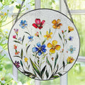 Wildflower Stained Glass Suncatcher, Stained Glass Window Hanging, 8 Inch Wildflower Window Decor, Suncatcher, Florist Gift, Gift for Flower Lovers