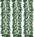 3 Strands Odorless Artificial Olive Leaf Vines, 73'' Silk Ivy Vine Garland with Green Leaves, Fake Hanging Plants Greenery Decor for Home, Bedroom, Wall, Party, Wedding Decoration.