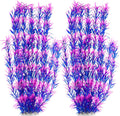 MyLifeUNIT Aquarium Plants, 21 Inches Tall Plastic Fish Tank Plants for Fish Tank Decorations and Aquarium Decor (Purple)