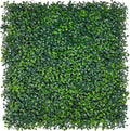 Artificial Grass Wall Backdrop Panels: 10 by 10 in (24 Pcs) UV-Anti Greenery Boxwood Panels for Indoor Outdoor Green Wall Decor & Ivy Fence Covering Privacy