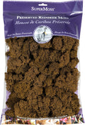 SuperMoss (23092 Preserved Reindeer Moss, 200 Cubic inch (in3) Bag (Appx. 8oz), Brown