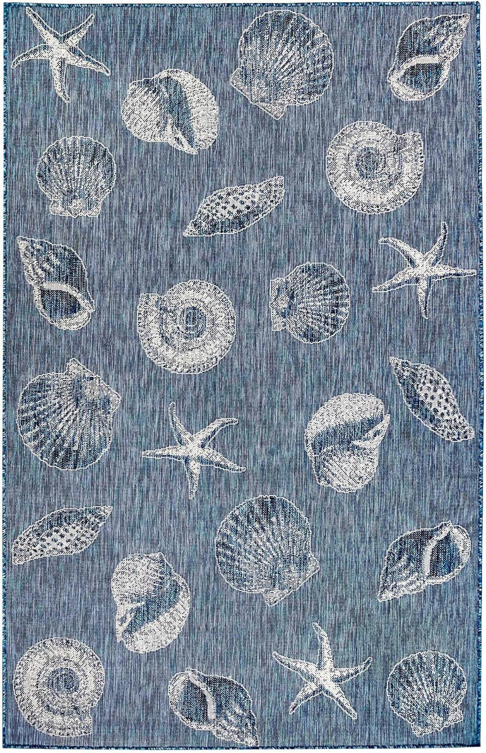 Liora Manne Shells Navy Indoor Outdoor Area Rug, 3'3" x 4'11"
