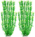MyLifeUNIT Aquarium Plants, 21 Inches Tall Plastic Fish Tank Plants for Fish Tank Decorations and Aquarium Decor (Green)