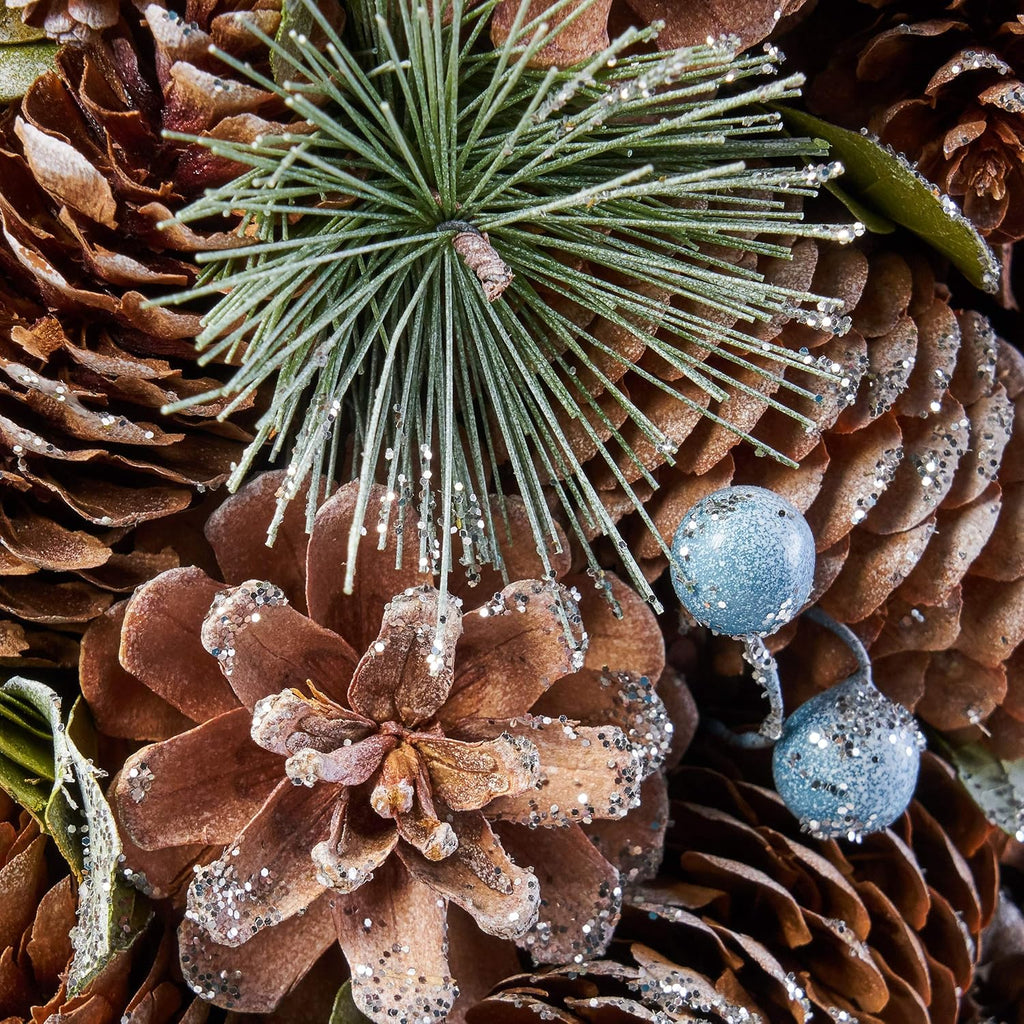 Christopher Knight Home Tabletop Christmas Tree, Natural + White + Glitter