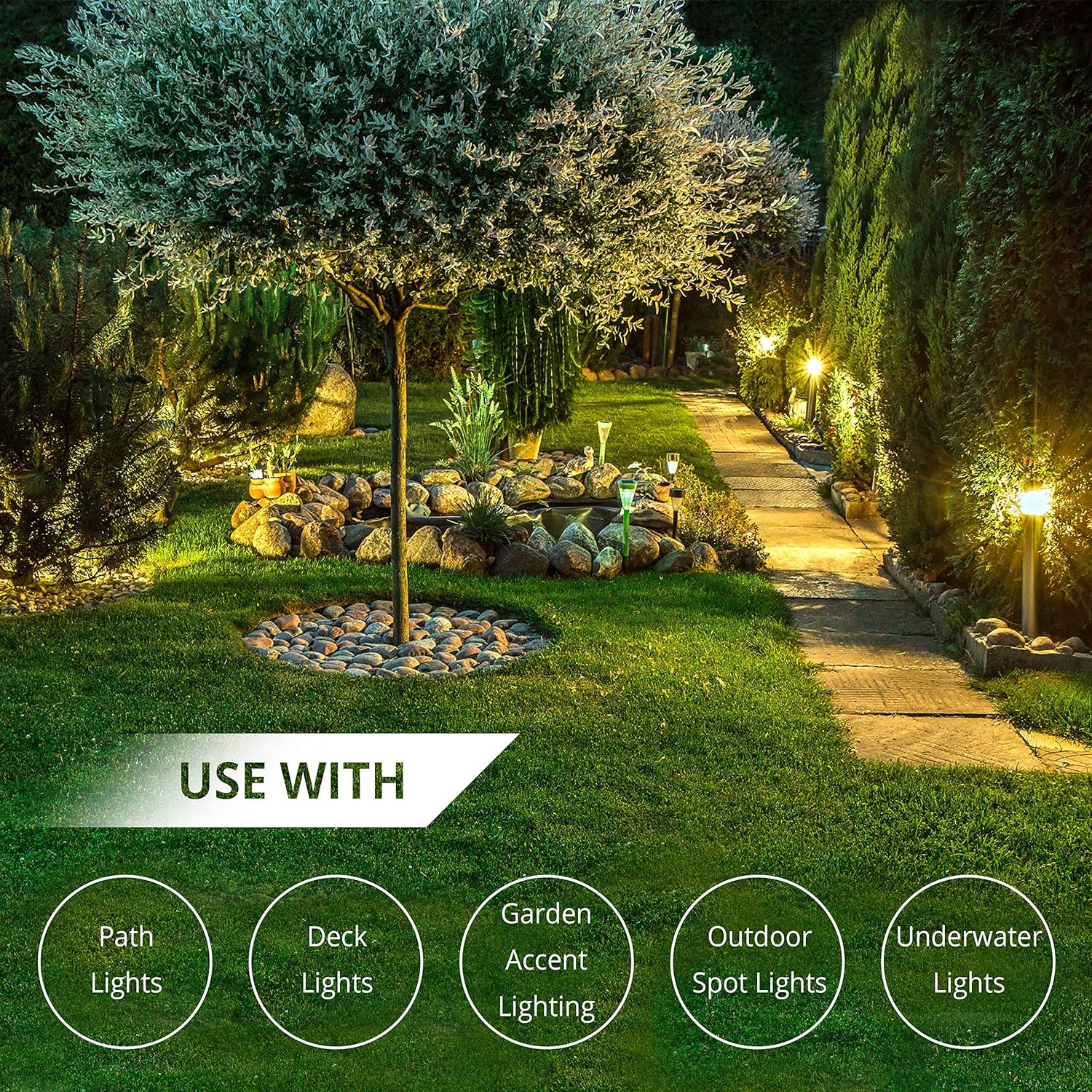 Wirefy 16/2 Low Voltage Landscape Wire 50 ft | Low Voltage Landscape Lighting Wire | Pure Copper | Outdoor Direct Burial | 16-Gauge 2-Conductor 50 Feet | UL Listed