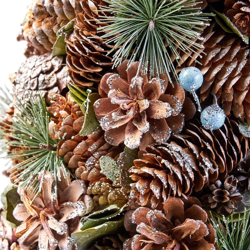 Christopher Knight Home Tabletop Christmas Tree, Natural + White + Glitter