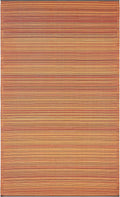 Fab Habitat Stripe Coastal Colorful Outdoor Rug - Waterproof, Crease-Free Fade Resistant, Reversible - Recycled Plastic - Patio Porch Balcony Deck Yard Garden - Cancun Terracotta - 5x8 ft