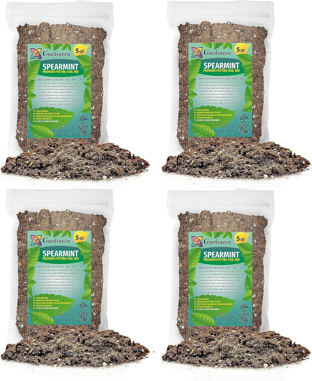 Gardenera Spearmint Plant Potting Mix - Unlock Robust Growth and Invigorating Scent with Our High-Performance Formula - 20 Quart