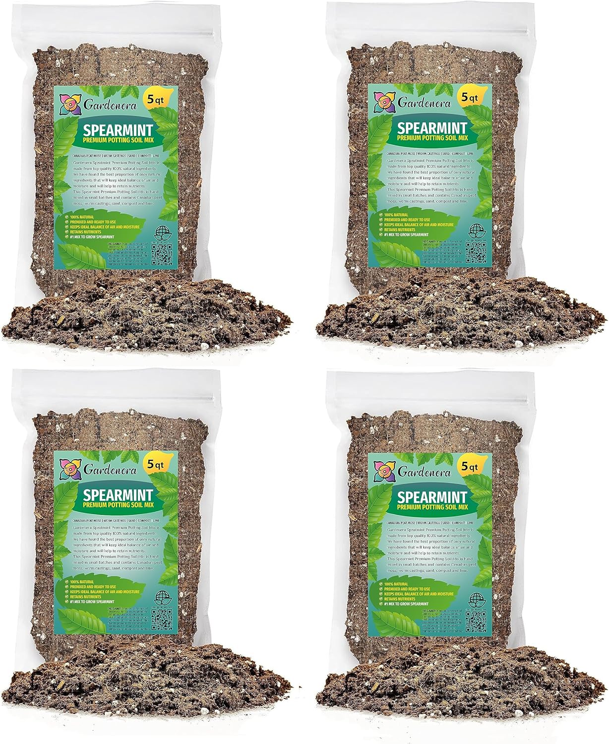 Gardenera Spearmint Plant Potting Mix - Unlock Robust Growth and Invigorating Scent with Our High-Performance Formula - 20 Quart