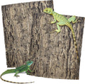 2PCS Cork Terrarium Background 9.84x11.8in Natural Cork Large Bark Backdrop Reptile Climbing Mat Habitat Decor for Spider Lizard Chamelon Turtle Beared Dragon