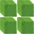 Elcoho 24 Pieces Fake Grass for Crafts Fairy Garden 6 x 6 Inches Artificial Garden Grass for Miniature Ornament Dollhouse DIY Decoration