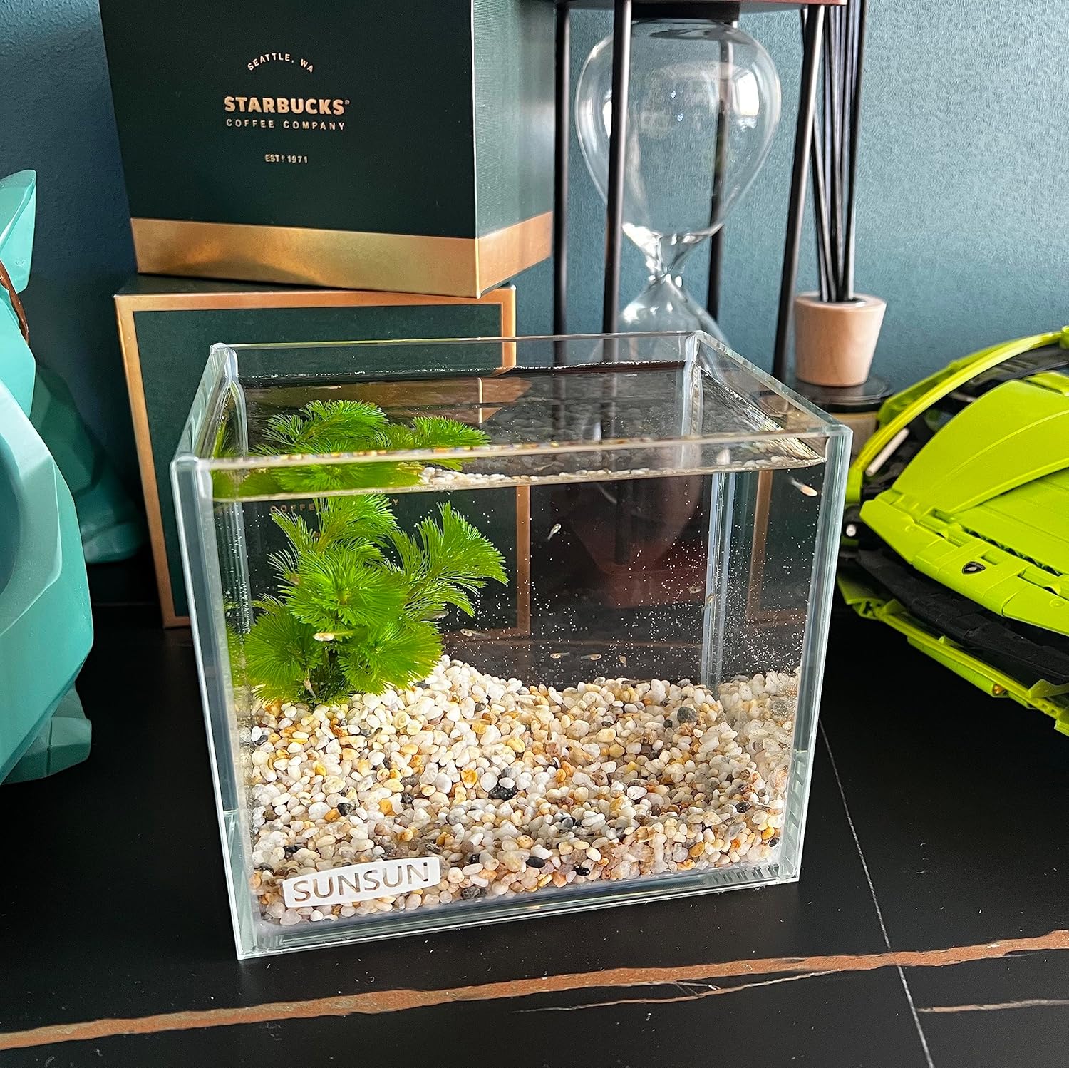Small Nano Tall Rimless Tank, Glass Fish Tank, Betta Tank (0.7 Gallon, 5.9x4.3x5.1in/15x11x13cm)