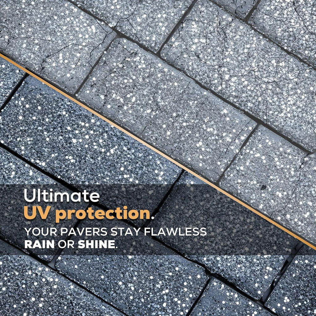 DOMINATOR SG+ Clear Acrylic Sealer 2.5 Gal | High Gloss Paver Sealer | Wet Look, Color Enhancing | Professional Grade | Concrete Pavers and Decorative Concrete | Fast Dry | Driveway, Patio and More