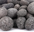 Tumbled Lava Stones - 25-Pound Black/Gray Lava Pebbles - 4" Volcanic Landscaping Rocks
