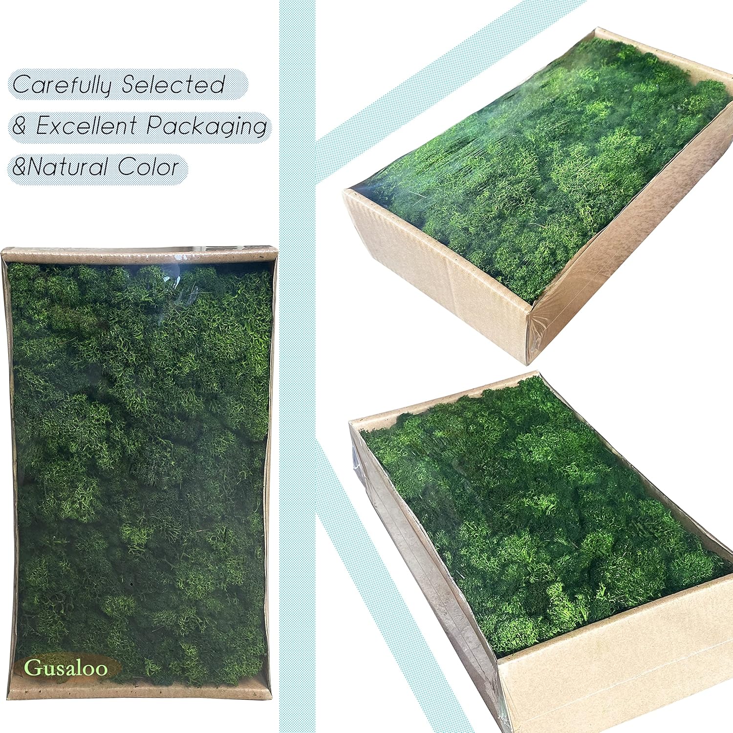 Preserved Moss 1.1lb Artificial Moss for Potted Plants Natural Fresh Green Moss for Crafts Fake Moss Arts Floral Orchid Moss Wall Decor Wedding Centerpieces Garden Terrariums Christmas Decoration