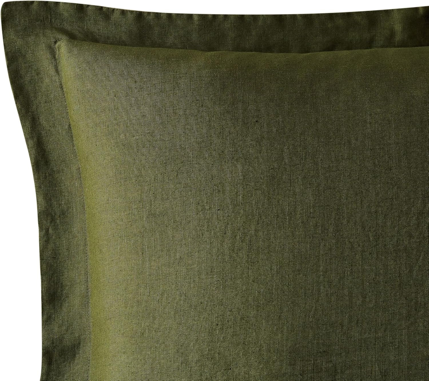 Brooklyn Loom Linen Duvets Olive Green Linen 3-Piece Full/Queen Duvet Set, Solid Color Themed, for Men and Women, Oeko-TEX Certified Confidence