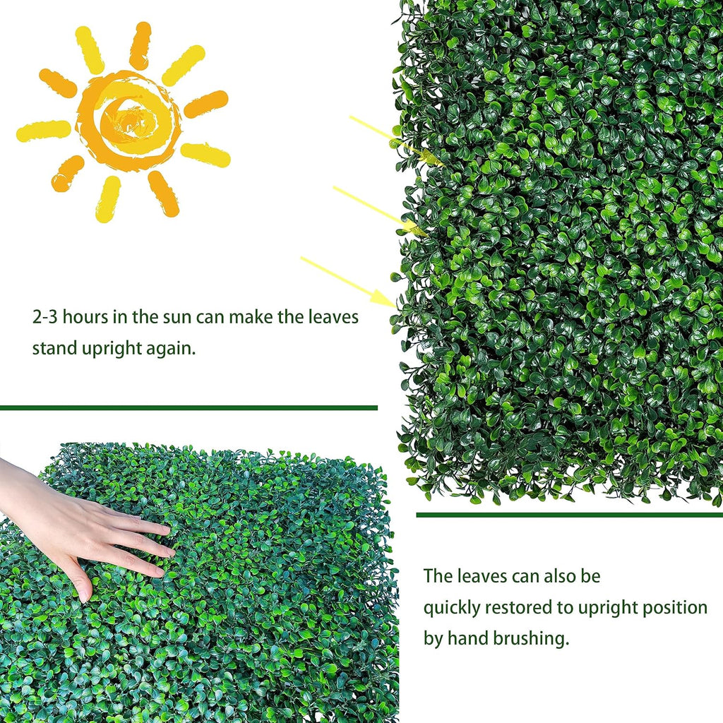 Artificial Ivy Privacy Fence Wall Screen: 6FT X 12FT (72 sqft) UV-Anti Faux Boxwood Roll Panels Greenery Backdrop Ivy Vine Leaf Hedges Fence Panels for Indoor Outdoor Green Decor