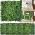 Artificial Boxwood Panels: 20"x 20"(12P) UV-Anti Faux Grass Panels for Interior Wall, Greenery Backdrop,Garden and Indoor Outdoor Plant Wall&Fence Covering Privacy for Backyard Decor