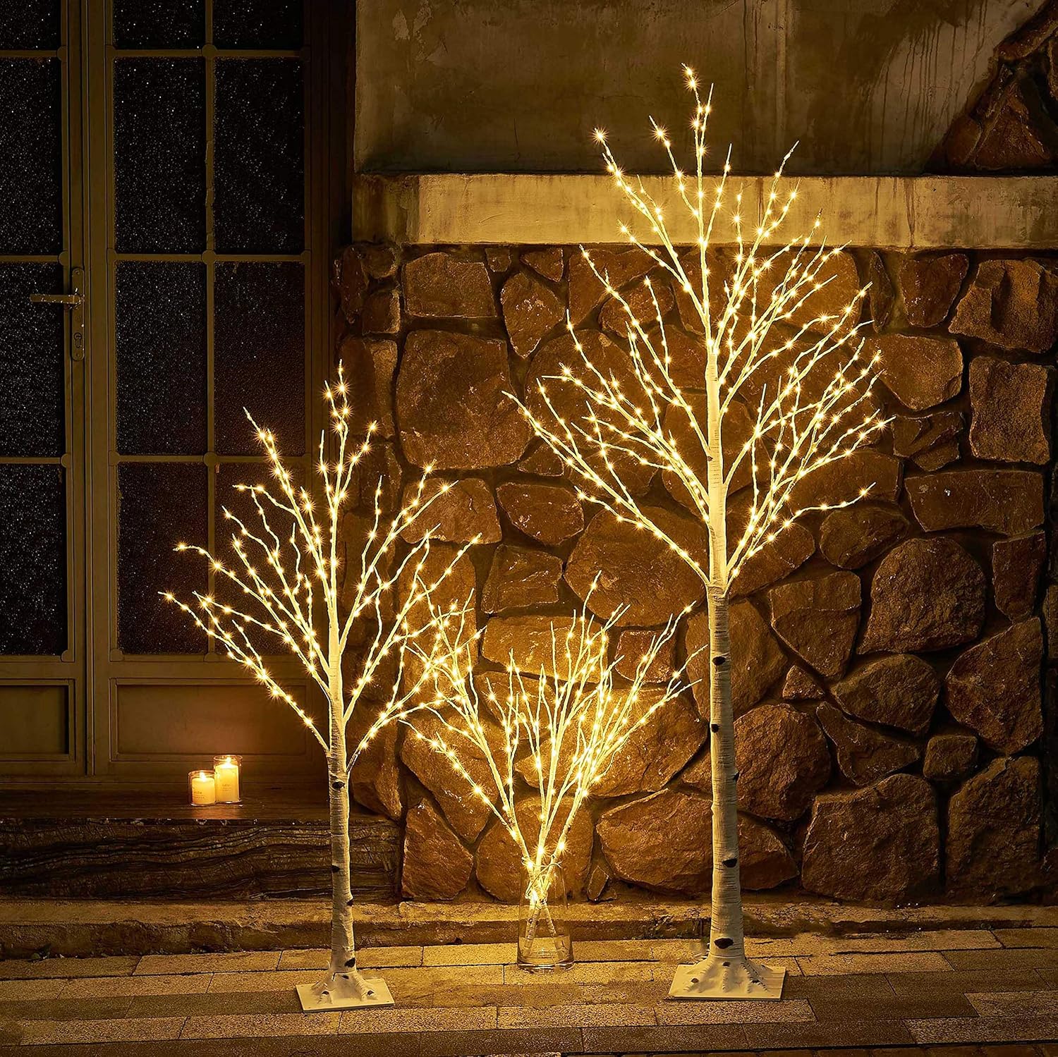 LITBLOOM Lighted Twig Birch Tree with Fairy Lights 6FT 330 LED for Indoor Outdoor Home and Christmas Holiday Decoration