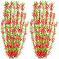MyLifeUNIT Aquarium Plants, 21 Inches Tall Plastic Fish Tank Plants for Fish Tank Decorations and Aquarium Decor (Wine Red)