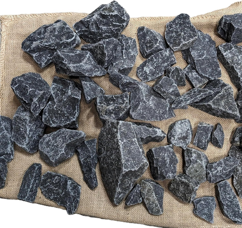 Loyly Sauna Rocks, 25 LB Box, Igneous Basalt Steam Sauna Stones, Dark Gray (25, Pounds)