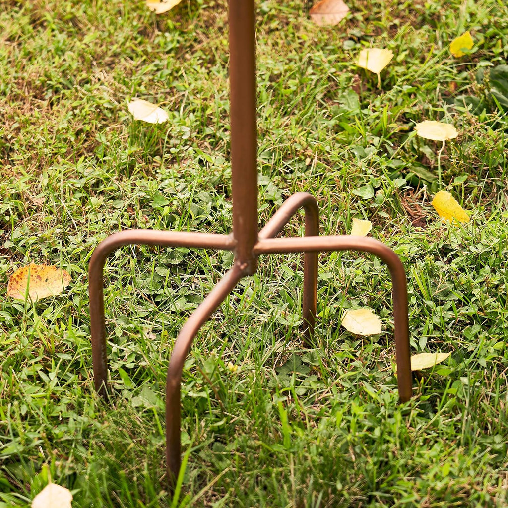 Large Copper Colored Multi-Birdhouse Stakes, Room for 4 Bird Families in Each (Cube Homes with Pyramid Roofs)