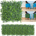 Artificial Grass Wall Backdrop,10"x 10"(16P) UV-Anti Boxwood Faux Green Wall Panels for Interior, Greenery,Garden and Indoor Outdoor Fake Plant Decor